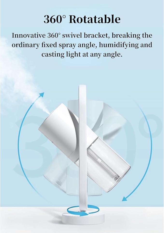 Portable Mini Humidifier, Compact 360° Rotating Cool Mist Air Humidifier - Image 5