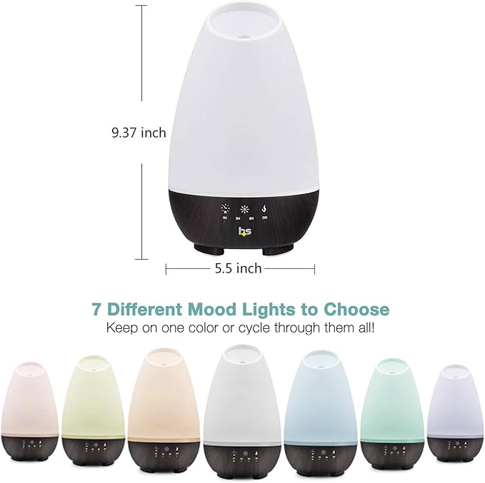 HealthSmart Essential Oil Diffuser, Large Room Coverage | Adjustable Timer | - Image 6
