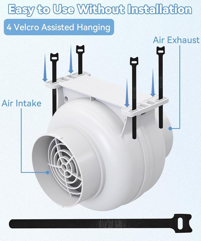 Artibear 3.5 Inch 168 CFM Inline Duct Ventilation Fan - Image 3