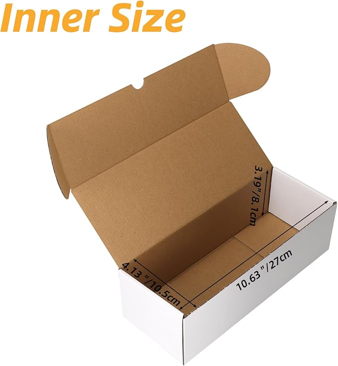 Bulk 300 Capacity Card Toploaders Storage Box, in Total 25 Pack Brown White - Image 2