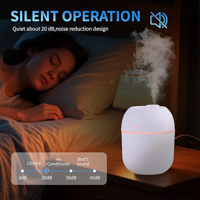 Portable Mini Humidifier Small Cool Mist Humidifier Personal Desktop USB - Image 4