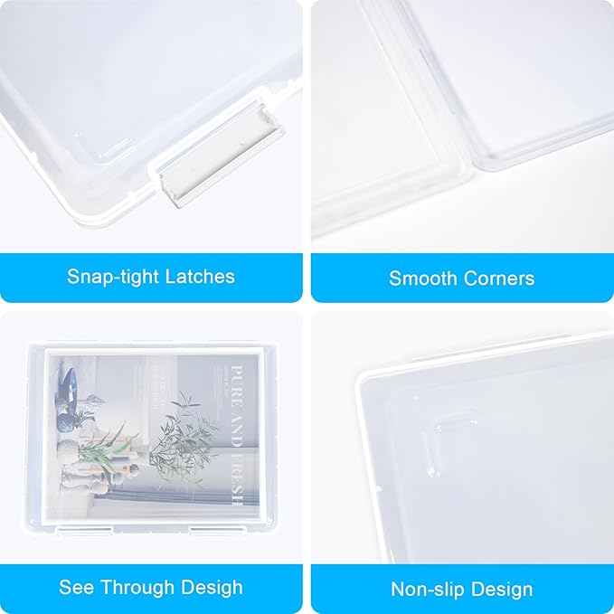 SAYEEC Portable Project Case A4 Plastic Transparent File Storage Box - Image 3