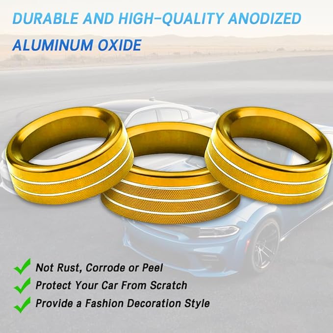3PCS Air Conditioner Switch Button Knob Cover, Auto Accessories Climate Control - Image 7