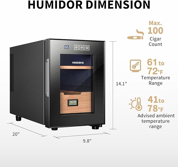 NEEDONE Humidor 16L with Cooling and Heating Temperature Control System - Image 9