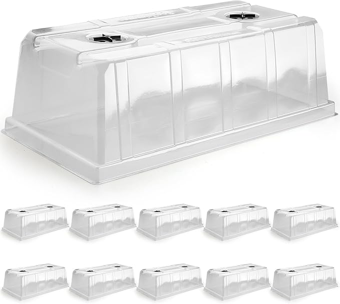 10 Pack 6.3" Tall Humidity Domes by RooTrimmer