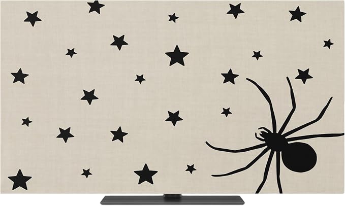 Halloween Spiders- Stars Black Shadow Indoor TV Cover, Elastic TV Screen by Unknown