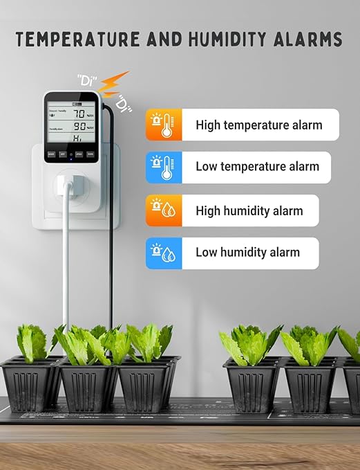 INKBIRDPLUS Temperature and Humidity Controller, Temperature Humidity Alarms - Image 5