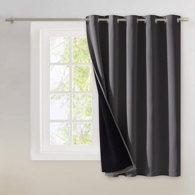 NICETOWN Total Shade Patio Door Curtain, Heavy-Duty Full Light Shading Sliding by NICETOWN