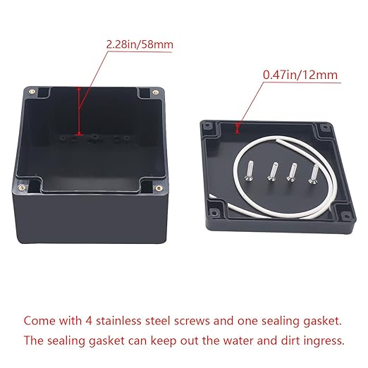 Junction Box IP65 Waterproof ABS Plastic Electrical Project Case Power Junction - Image 4