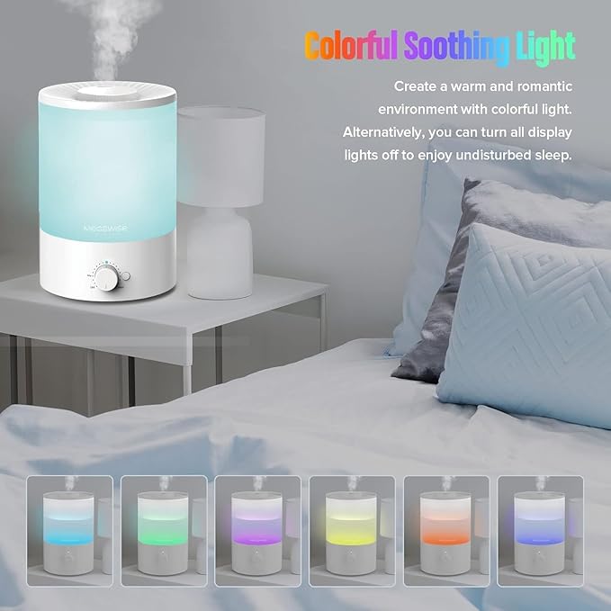 MEGAWISE 3.5L Cool Mist Humidifier – Ultra-Quiet Ultrasonic Vaporizer - Image 5