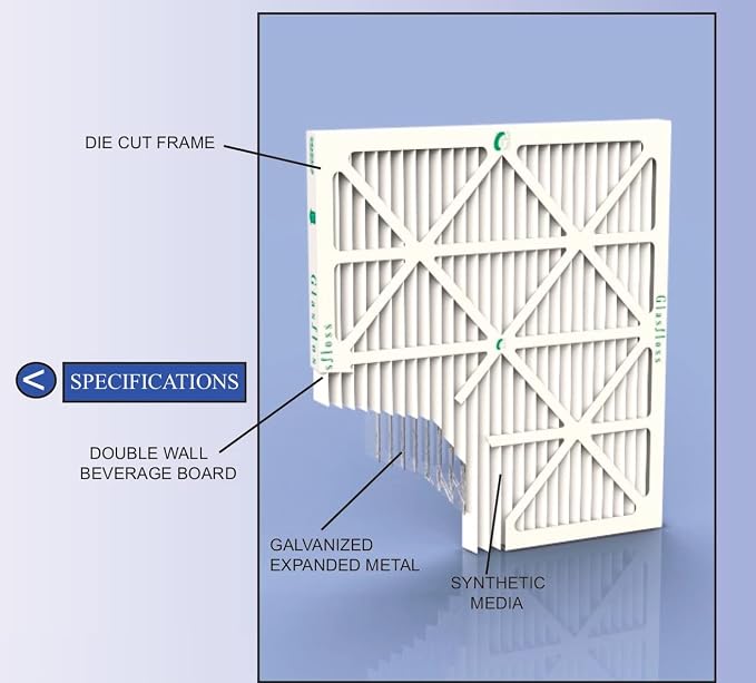 Glasfloss 14x25x1 MERV 13 AC & Furnace Air Filters. Case of 12. Actual Size: - Image 3