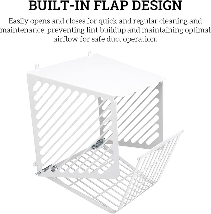 Outdoor Dryer Vent Cover with Open/Close Flap – Fits 3–4 Inch Vent Caps - Image 3