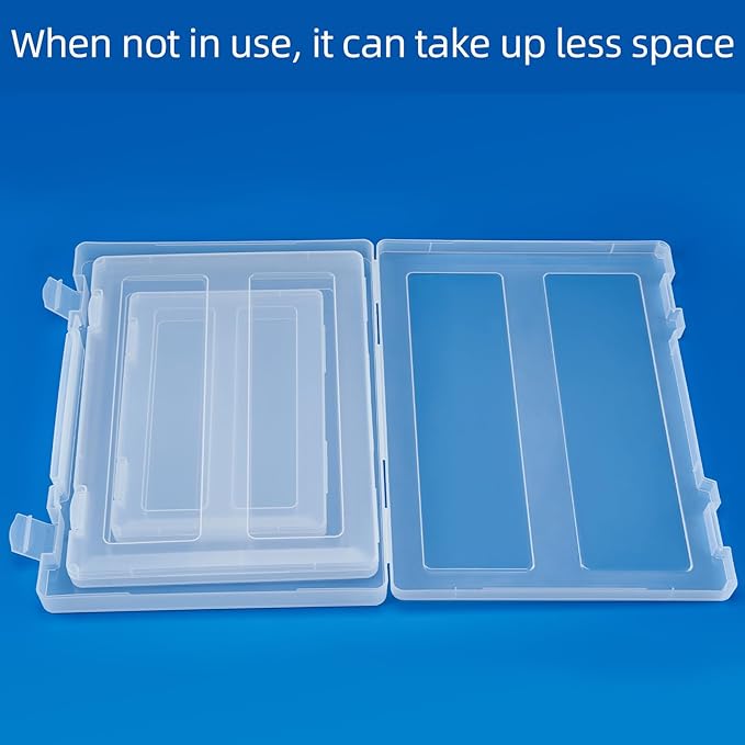 12 Pack A4 Paper Storage Boxes, 8.5 x 11 Plastic Portable Project Case - Image 7