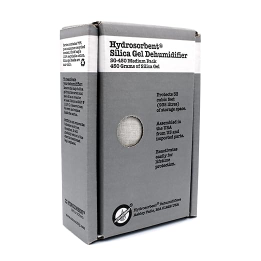 HYDROSORBENT® Gun Safe Dehumidifier Rechargeable Silica Gel 450 Gram Carton. by HydrosorbentDehumidifiers