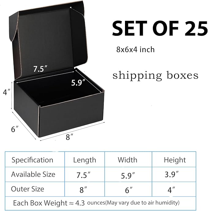 Small Shipping Boxes 8x6x4 Inch - Image 2