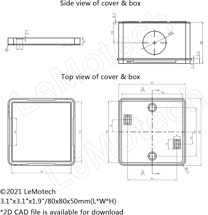 LeMotech Junction Box, ABS Plastic IP55 Water Resistant and Dustproof, - Image 6
