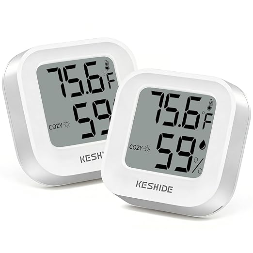 Digital Hygrometer Thermometer for Room Temperature Humidity Meter Indoor by KESHIDE