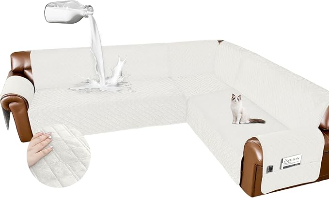 Arfntevss Waterproof Sectional Couch Covers L Shape Washable Velvet Sofa Cover by Arfntevss