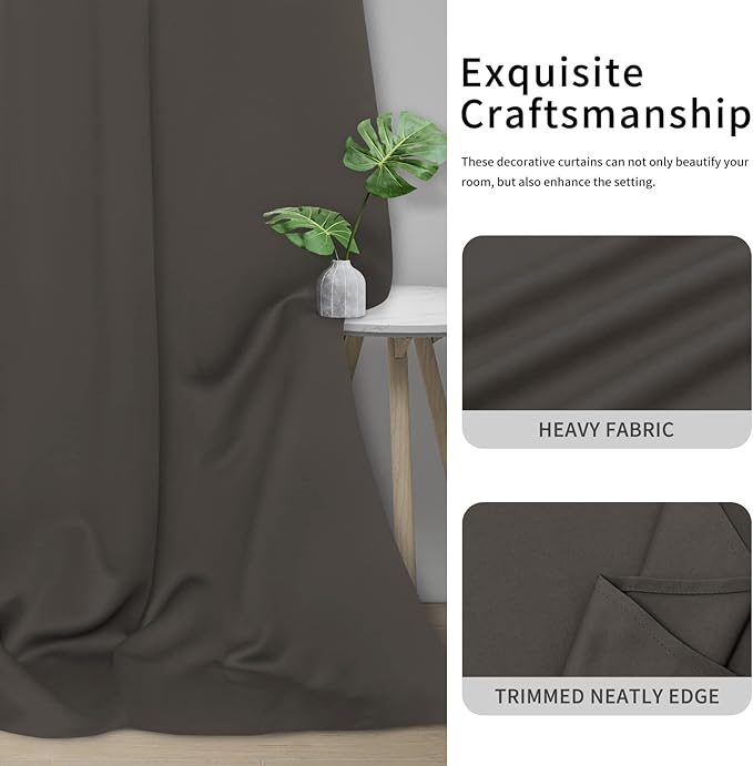 Easy-Going Blackout Curtains for Bedroom, Solid Thermal Insulated Grommet and - Image 5
