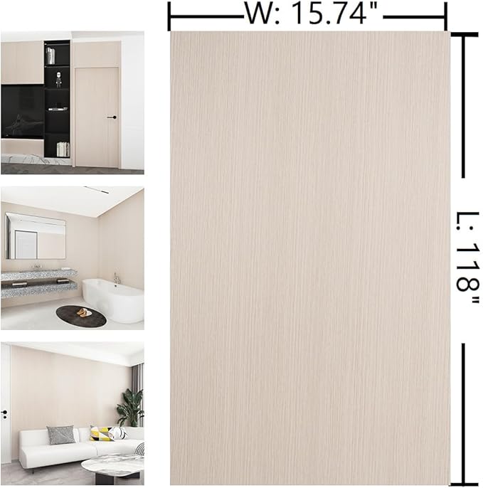 Cream Wood Grain Contact Paper Peel and Stick Wood Wallpaper Waterproof - Image 7