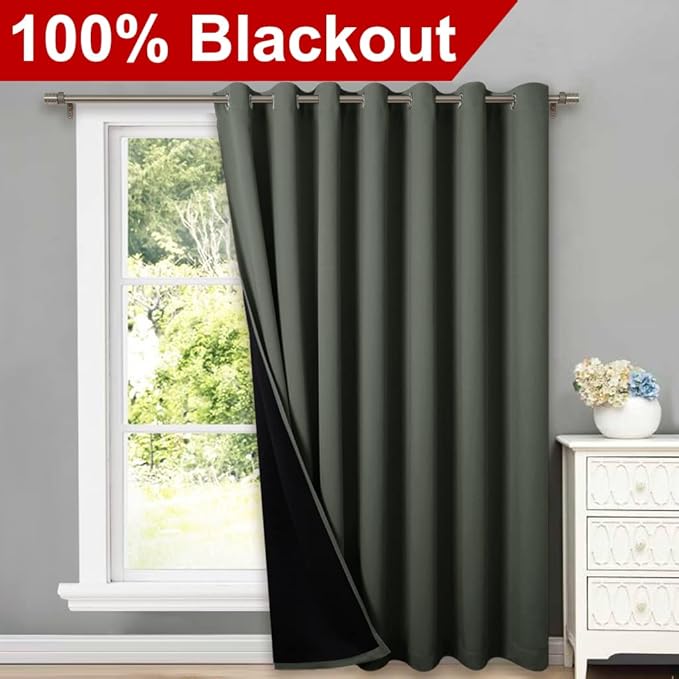 NICETOWN Dark Mallard Full Shading Curtains - Image 2