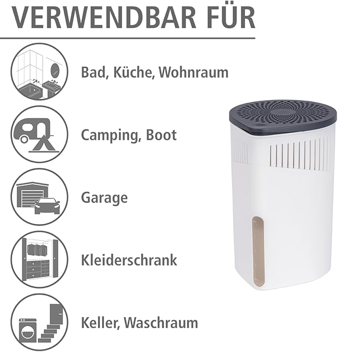WENKO Portable Dehumidifier Drop Design, Compact and Rechargeable Dehumidifier - Image 5