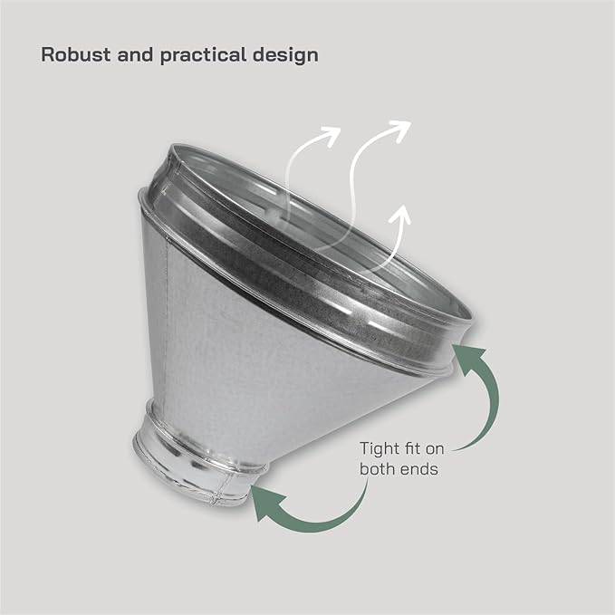 Vent Systems 10" Inch to 4" Inch Duct Reducer – Galvanized Steel HVAC Pipe - Image 5