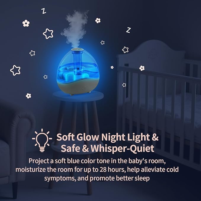Cool Mist Humidifiers for Bedroom & Large Room Quiet Ultrasonic Air Humidifier - Image 3