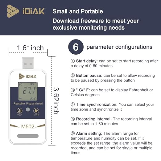 M502 Temperature Data Logger USB Temp/Humidity Recorder - Image 3