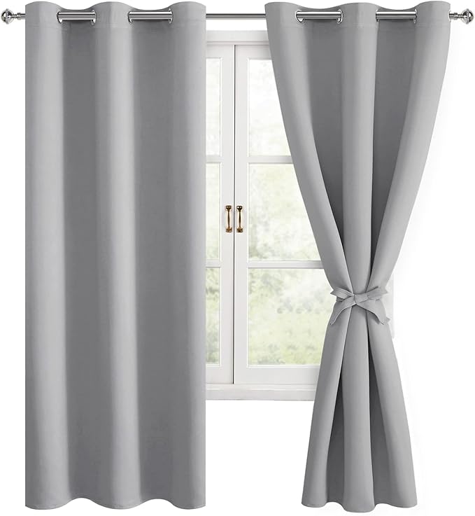 Hiasan Blackout Curtains for Bedroom and Living Room, Light Blocking, Noise by Hiasan
