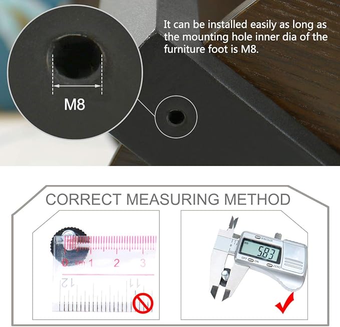 uxcell M6 x 10 x 16mm Leveling Feet Adjustable Leveler Floor Protector - Image 3