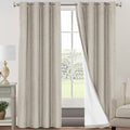 PrinceDeco Linen 100% Blackout Curtains by PrinceDeco