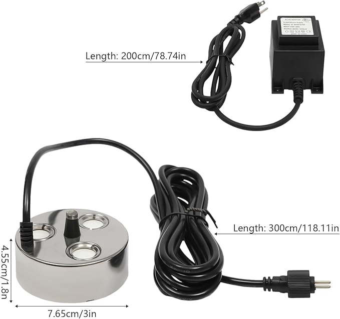 Mist Maker, 3 Head Ultrasonic Mist Maker Fogger AC 36V 60W Air Humidifier - Image 6