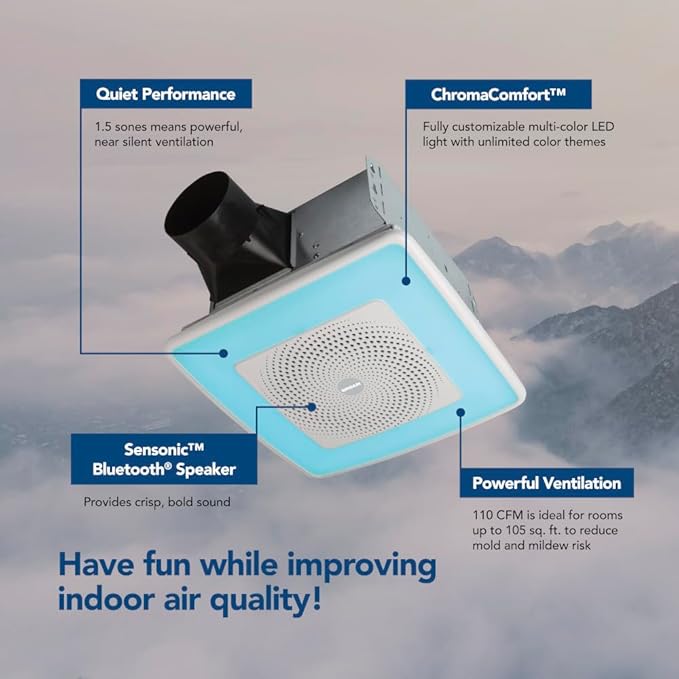 Broan-NuTone ChromaComfort Bathroom Exhaust Fan - Image 2