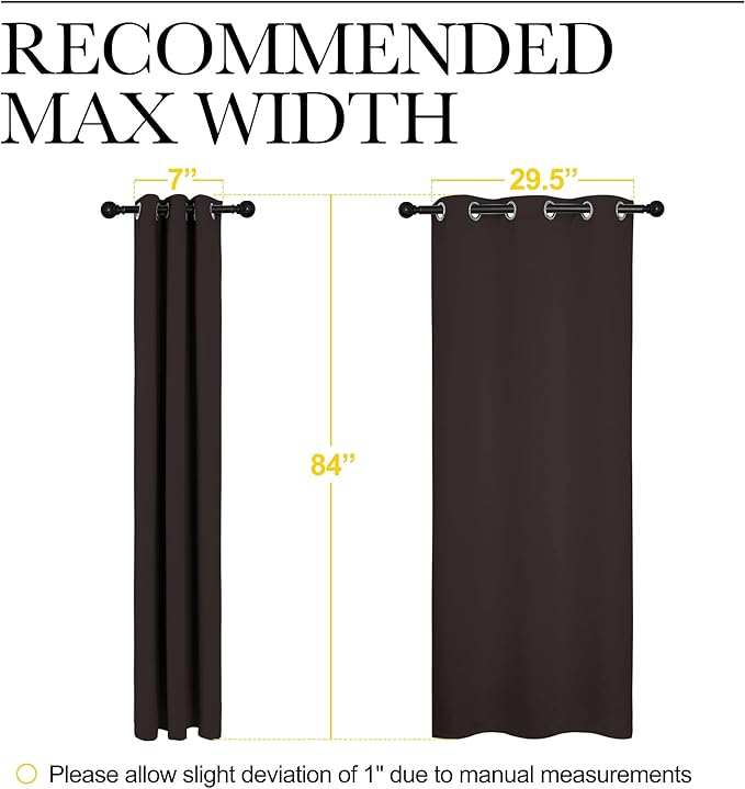 NICETOWN Thermal Curtains 84" Long, Energy Smart Thermal Insulated Solid - Image 7