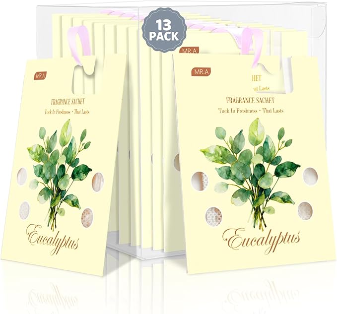 MR.A 13 Packs Eucalyptus Scented Sachets, Fragrance Sachet Bags by MR.A