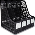 SAYEEC Desktop Magazine Holder Desk File Organizer 4 Compartments Vertical File by SAYEEC