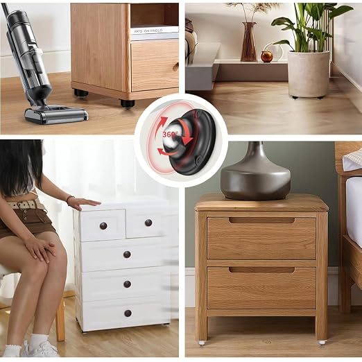 Self Adhesive Caster Wheels for Furniture, Storage Box, Trash Can, PC Stainless - Image 9