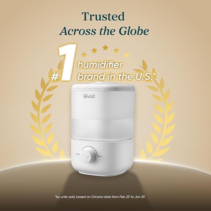 LEVOIT Top Fill Humidifiers for Bedroom, 2.5L Tank for Large Room, 28dB Quiet - Image 8