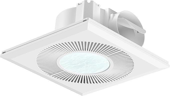 Bathroom Exhaust Fan with Light 165CFM Shower Bathroom Vent Fan with 11.8IN 15w by FWASTT