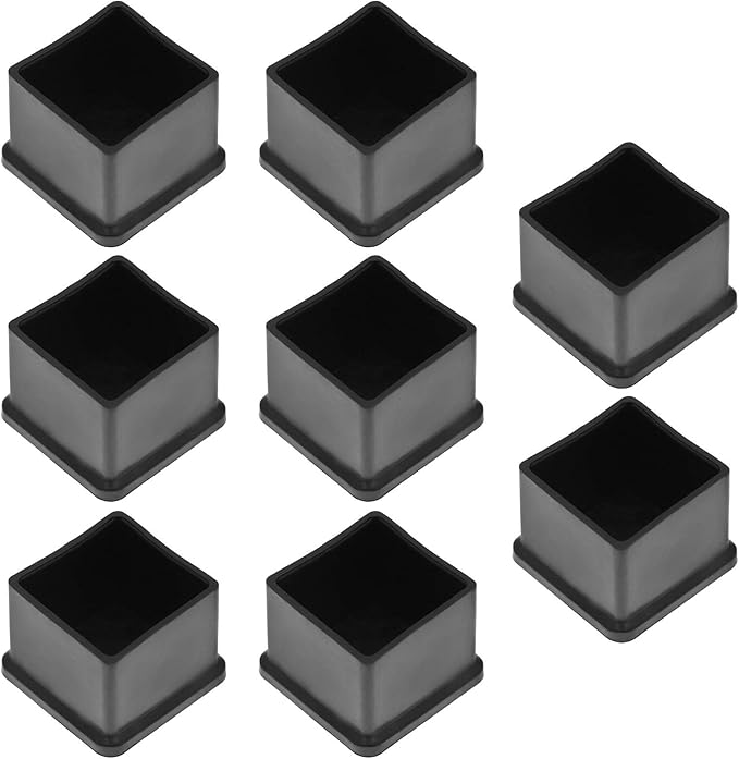 8Pcs Square Rubber Furniture Leg Caps 1.18" by Bonsicoky