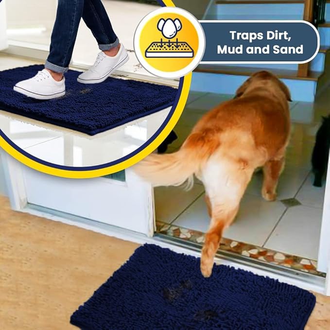 Muddy Mat® Pack of 3 Highly Absorbent Microfiber Dog Door Mat and Pet Rug - Image 3