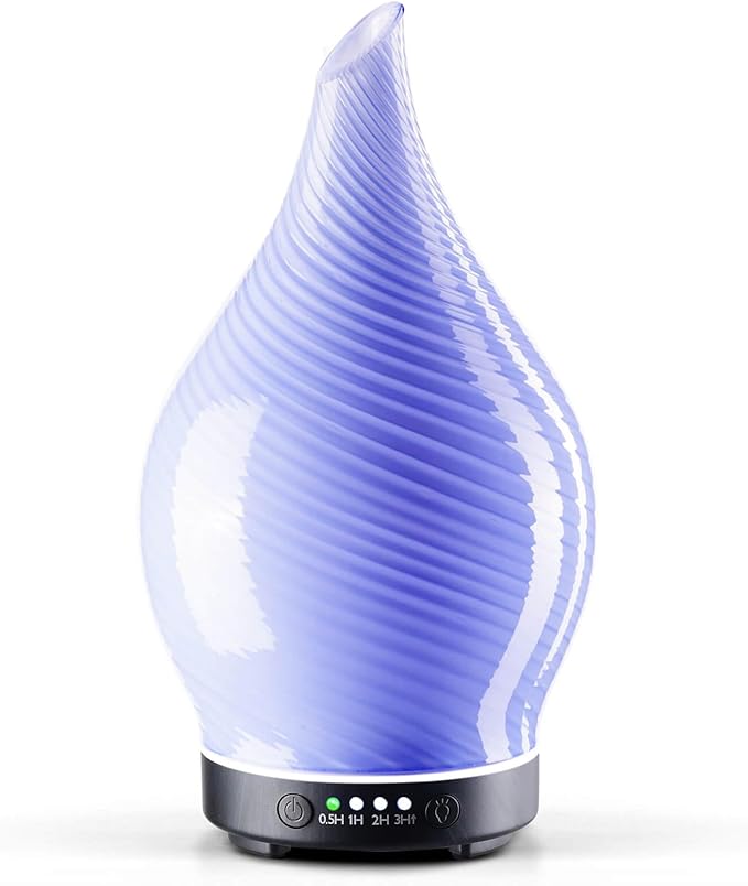 Porseme 150ml Essential Oil Diffuser Glass Color Changing Aroma Air Diffusers by Porseme