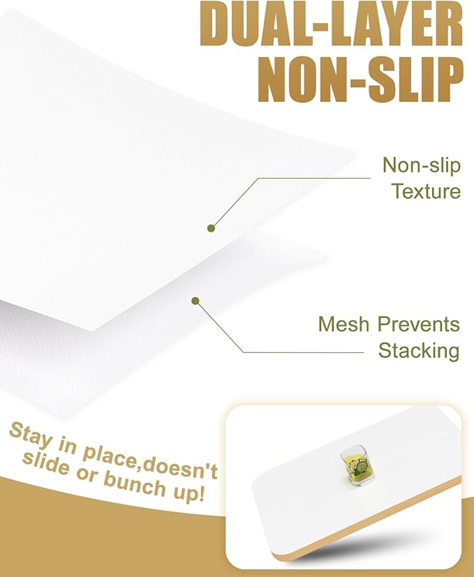 Shelf Liners for Kitchen Cabinets Non-Adhesive, Non-Slip Thickened Shelf Paper - Image 2