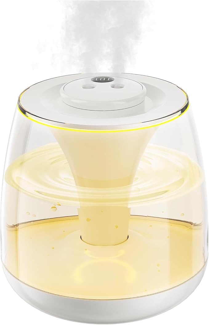 Humidifiers for Bedroom, 3 L Cool Mist Top-Fill 40H Super Long Time, 23dB Quiet by HEEYCEMUS