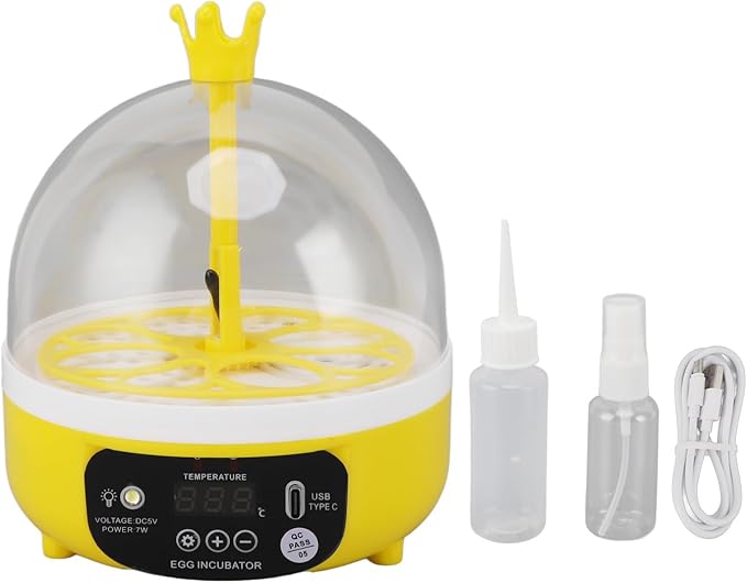 Mini Egg Incubator, 4 Egg Incubator Household Hatching Machine Automatic by Unknown