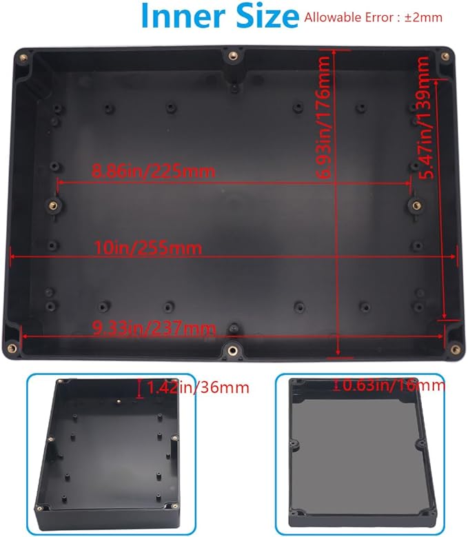 Outdoor Waterproof Junction Box IP67 Project Box ABS Black Electrical Boxes - Image 5