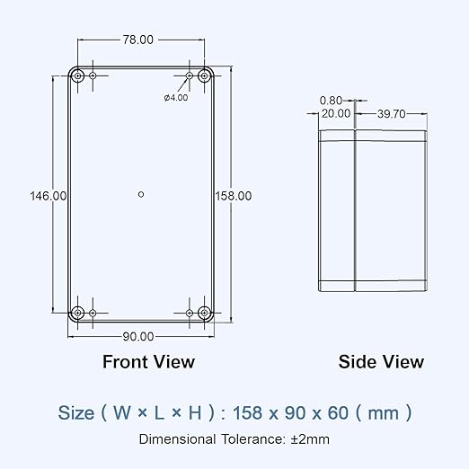 LeMotech Project Box ABS Plastic IP65 Waterproof Dustproof Electrical Junction - Image 8
