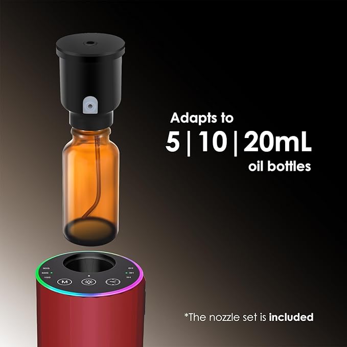 Waterless Essential Oil Diffuser, Battery Powered Mini Scent Air Machine - Image 2