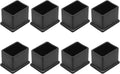 8 Pcs Rectangle PVC Furniture Leg Caps, Vinyl Flexible Chair Leg Floor by Bonsicoky